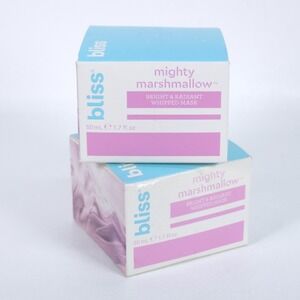 2 pk Bliss Mighty Marshmallow Bright & Radiant Whipped Mask 1.7 fl oz ea NEW